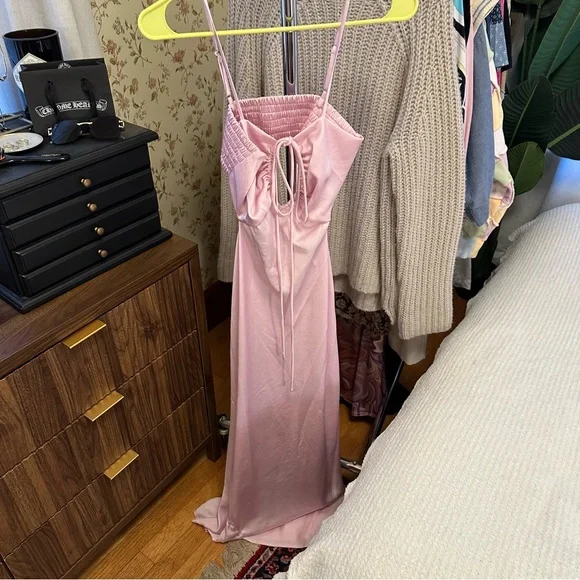 NWT ALC Sienna Halter Dress in rose Sz 4 - Picture 2 of 8